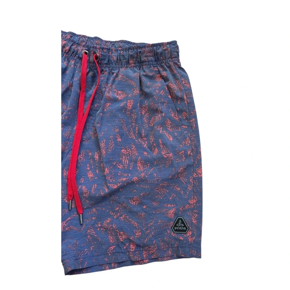 Prana‎ Metric E-Waist Board Shorts Men's L Indigo Waimea Outdoors Lake Day River